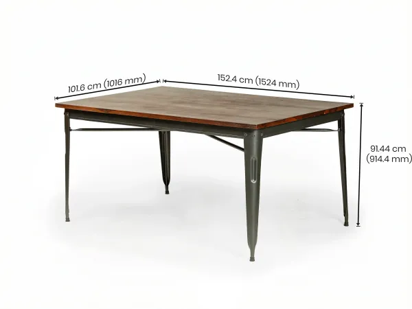 Daisy 6 Seater Dining Set in Dark Grey Color